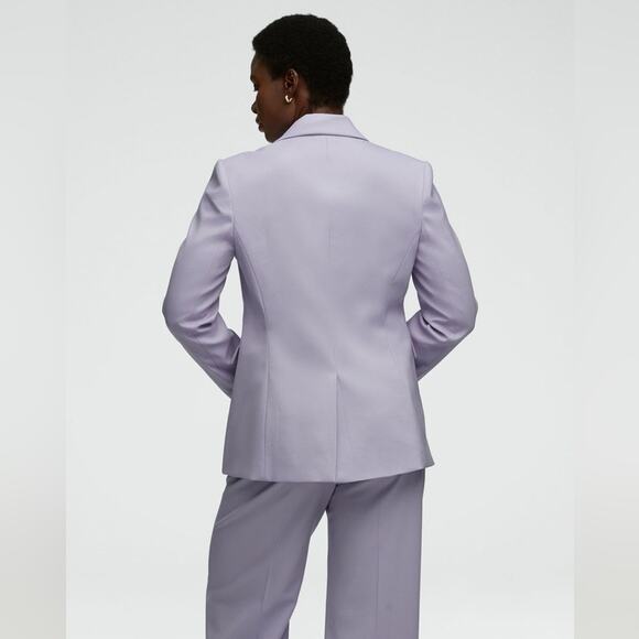 Argent Single Button Blazer in Seasonless Wool Lilac 2 - Picture 7 of 9